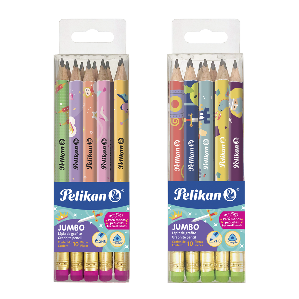 Lápices cortos de colores gruesos para niños, 10 lápices de colores  triangulares jumbo para edades de 2 a 6 años, preescolar, niños pequeños y